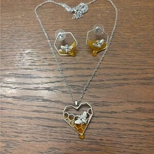 Bee Necklace and Earring Set